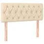 Cream fabric headboard with LED 90x7x78/88 cm by vidaXL, Headboards and footboards - Ref: Foro24-3121935, Price: 53,94 €, Dis...