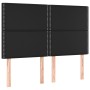 Cabecero con luces LED cuero sintético negro 144x5x118/128 cm de vidaXL, Cabeceros y pies de cama - Ref: Foro24-3122374, Prec...