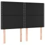 Headboard with LED lights black synthetic leather 144x5x118/128 cm by vidaXL, Headboards and footboards - Ref: Foro24-3122374...