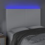 Headboard with LED lights white synthetic leather 144x5x118/128 cm by vidaXL, Headboards and footboards - Ref: Foro24-3122235...