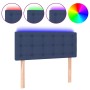 Kopfteil aus blauem Stoff mit LED 90x5x78/88 cm von vidaXL, Kopf- und Fußteile - Ref: Foro24-3122034, Preis: 52,15 €, Rabatt: %
