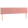 Rosa Samtkopfteil mit LED 180x5x78/88 cm von vidaXL, Kopf- und Fußteile - Ref: Foro24-3121915, Preis: 63,71 €, Rabatt: %