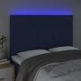 Headboard with LED lights blue fabric 144x5x118/128 cm by vidaXL, Headboards and footboards - Ref: Foro24-3122428, Price: 117...