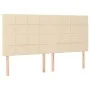 Headboard with LED lights cream fabric 180x5x118/128 cm by vidaXL, Headboards and footboards - Ref: Foro24-3122443, Price: 12...