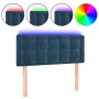 LED-Kopfteil aus blauem Samt, 100 x 5 x 78/88 cm von vidaXL, Kopf- und Fußteile - Ref: Foro24-3122092, Preis: 46,89 €, Rabatt: %