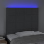 Kopfteil mit LED-Leuchten aus dunkelgrauem Stoff, 90 x 5 x 118/128 cm von vidaXL, Kopf- und Fußteile - Ref: Foro24-3122407, P...