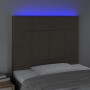 Kopfteil mit LED-Leuchten, taupegrauer Stoff, 80 x 5 x 118/128 cm von vidaXL, Kopf- und Fußteile - Ref: Foro24-3122402, Preis...
