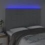 Headboard with LED lights light gray fabric 144x5x118/128 cm by vidaXL, Headboards and footboards - Ref: Foro24-3122422, Pric...
