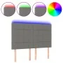 Headboard with LED lights dark gray fabric 144x5x118/128 cm by vidaXL, Headboards and footboards - Ref: Foro24-3122423, Price...