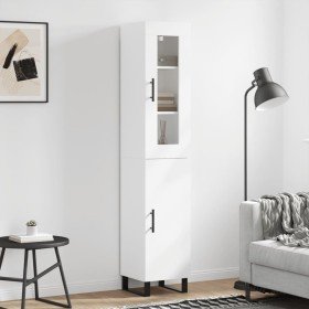Aparador alto madera contrachapada blanco 34,5x34x180 cm Aparador alto madera contrachapada blanco 34,5x34x180 cm