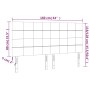 Kopfteil mit LED-Leuchten, schwarzer Stoff, 160 x 5 x 118/128 cm von vidaXL, Kopf- und Fußteile - Ref: Foro24-3122432, Preis:...