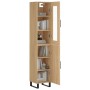 Aparador de madera contrachapada roble Sonoma 34,5x34x180 cm