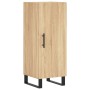 Aparador de madera contrachapada roble Sonoma 34,5x34x180 cm