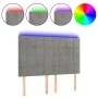Cabecero con luces LED terciopelo gris claro 144x5x118/128 cm de vidaXL, Cabeceros y pies de cama - Ref: Foro24-3122472, Prec...