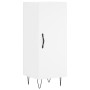 Aparador alto madera contrachapada blanco 34,5x34x180 cm