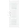 Aparador alto madera contrachapada blanco 34,5x34x180 cm