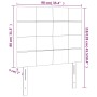 Kopfteil aus schwarzem Samt mit LED-Leuchten, 90 x 5 x 118/128 cm von vidaXL, Kopf- und Fußteile - Ref: Foro24-3122462, Preis...