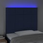 Kopfteil mit LED-Lichtern aus blauem Stoff, 90 x 5 x 118/128 cm von vidaXL, Kopf- und Fußteile - Ref: Foro24-3122412, Preis: ...