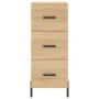 Aparador de madera contrachapada roble Sonoma 34,5x34x180 cm