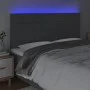 Headboard with LED lights dark gray fabric 200x5x118/128 cm by vidaXL, Headboards and footboards - Ref: Foro24-3122447, Price...