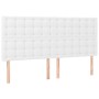 Kopfteil mit LED-Leuchten aus weißem Kunstleder, 180 x 5 x 118/128 cm von vidaXL, Kopf- und Fußteile - Ref: Foro24-3122527, P...