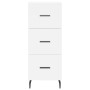 Aparador alto madera contrachapada blanco 34,5x34x180 cm
