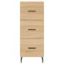 Aparador de madera contrachapada roble Sonoma 34,5x34x180 cm