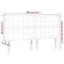 Headboard with LED lights black synthetic leather 200x5x118/128 cm by vidaXL, Headboards and footboards - Ref: Foro24-3122532...