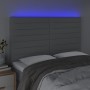 Kopfteil mit LED-Leuchten aus hellgrauem Stoff, 144 x 5 x 118/128 cm von vidaXL, Kopf- und Fußteile - Ref: Foro24-3122562, Pr...