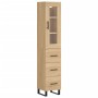 Aparador de madera contrachapada roble Sonoma 34,5x34x180 cm