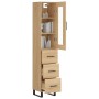 Aparador de madera contrachapada roble Sonoma 34,5x34x180 cm