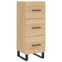 Aparador de madera contrachapada roble Sonoma 34,5x34x180 cm