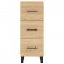 Aparador de madera contrachapada roble Sonoma 34,5x34x180 cm
