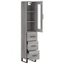 Aparador alto madera contrachapada gris Sonoma 34,5x34x180 cm