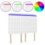 Kopfteil mit LED-Beleuchtung, weißes Kunstleder, 144 x 5 x 118/128 cm von vidaXL, Kopf- und Fußteile - Ref: Foro24-3122515, P...