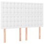 Headboard with LED lights white synthetic leather 144x5x118/128 cm by vidaXL, Headboards and footboards - Ref: Foro24-3122515...