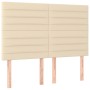 Kopfteil mit LED-Leuchten, cremefarbener Stoff, 144 x 5 x 118/128 cm von vidaXL, Kopf- und Fußteile - Ref: Foro24-3122567, Pr...