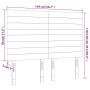 Kopfteil mit LED-Leuchten, cremefarbener Stoff, 144 x 5 x 118/128 cm von vidaXL, Kopf- und Fußteile - Ref: Foro24-3122567, Pr...