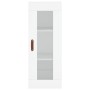 Aparador alto madera contrachapada blanco 34,5x34x180 cm