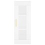 Aparador alto madera contrachapada blanco 34,5x34x180 cm