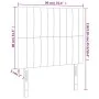 Headboard with LED lights cream fabric 90x5x118/128 cm by vidaXL, Headboards and footboards - Ref: Foro24-3122649, Price: 86,...