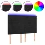 Cabecero con luces LED terciopelo negro 144x5x118/128 cm de vidaXL, Cabeceros y pies de cama - Ref: Foro24-3122614, Precio: 8...