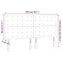 Headboard with LED lights white synthetic leather 200x5x118/128 cm by vidaXL, Headboards and footboards - Ref: Foro24-3122533...