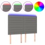 Headboard with LED lights dark gray fabric 144x5x118/128 cm by vidaXL, Headboards and footboards - Ref: Foro24-3122563, Price...