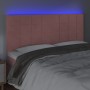 Kopfteil aus rosafarbenem Samt mit LED-Leuchten, 180 x 5 x 118/128 cm von vidaXL, Kopf- und Fußteile - Ref: Foro24-3122489, P...