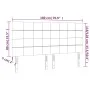 Kopfteil aus rosafarbenem Samt mit LED-Leuchten, 180 x 5 x 118/128 cm von vidaXL, Kopf- und Fußteile - Ref: Foro24-3122489, P...