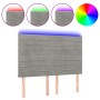 Headboard with LED lights light gray velvet 144x5x118/128 cm by vidaXL, Headboards and footboards - Ref: Foro24-3122612, Pric...