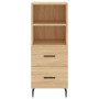 Aparador de madera contrachapada roble Sonoma 34,5x34x180 cm