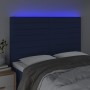 Kopfteil mit LED-Lichtern aus blauem Stoff, 144 x 5 x 118/128 cm von vidaXL, Kopf- und Fußteile - Ref: Foro24-3122568, Preis:...