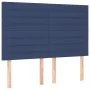 Headboard with LED lights blue fabric 144x5x118/128 cm by vidaXL, Headboards and footboards - Ref: Foro24-3122568, Price: 115...
